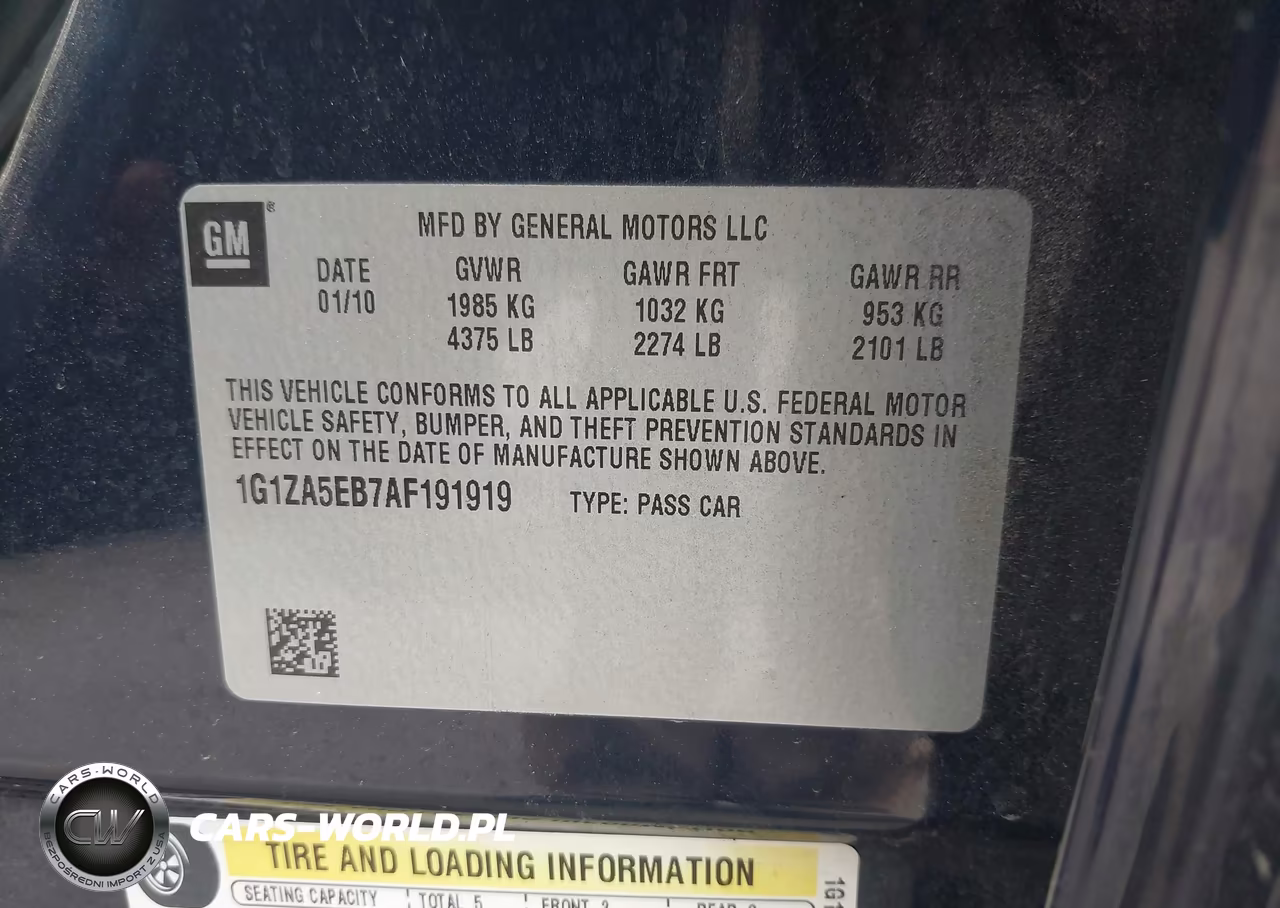 2010 Chevrolet Malibu Ls VIN:1G1ZA5EB7AF191919 - 9
