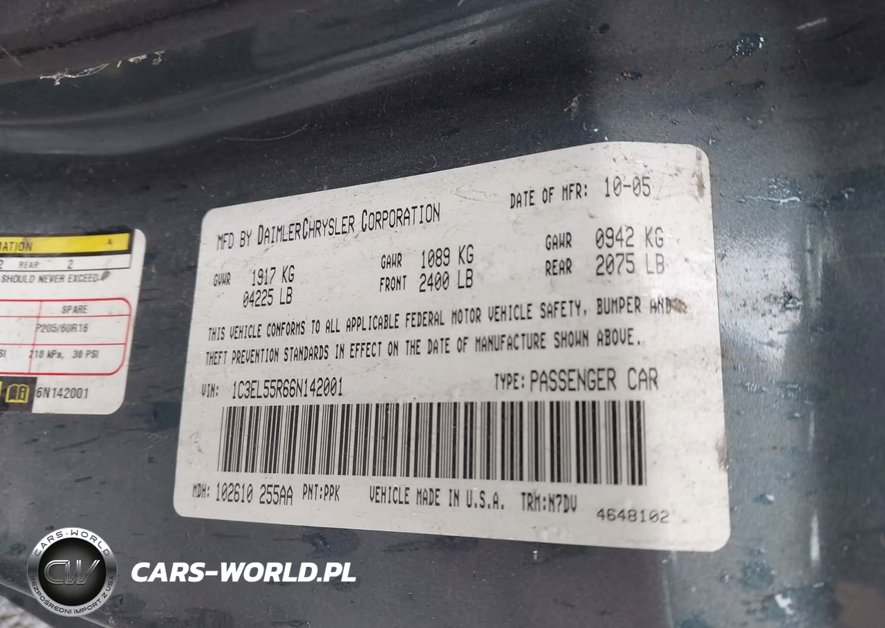 2006 Chrysler Sebring Touring VIN:1C3EL55R66N142001 - 9