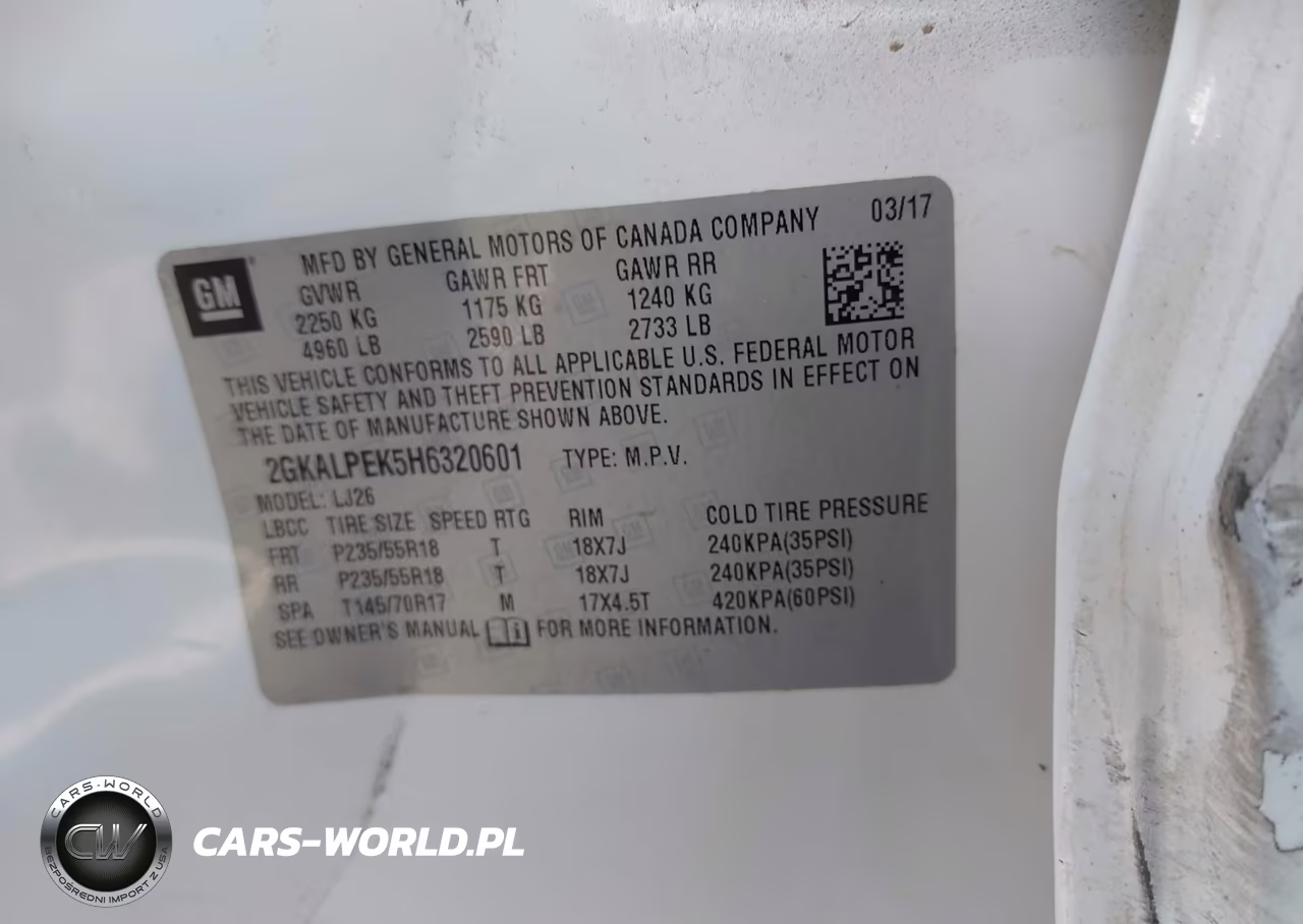 2017 GMC Terrain Slt VIN:2GKALPEK5H6320601 - 9