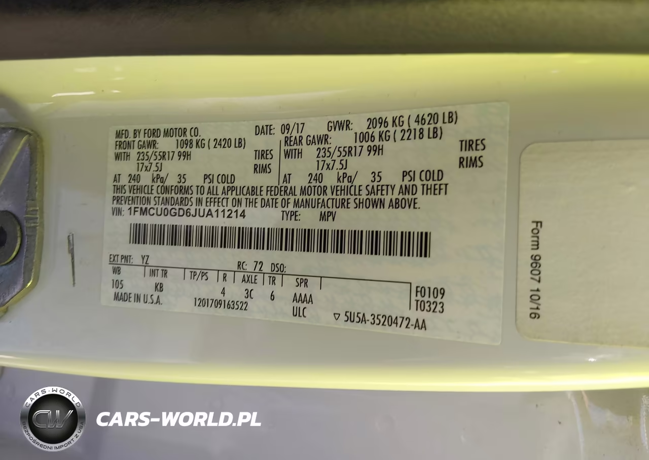 2018 Ford Escape Se VIN:1FMCU0GD6JUA11214 - 9