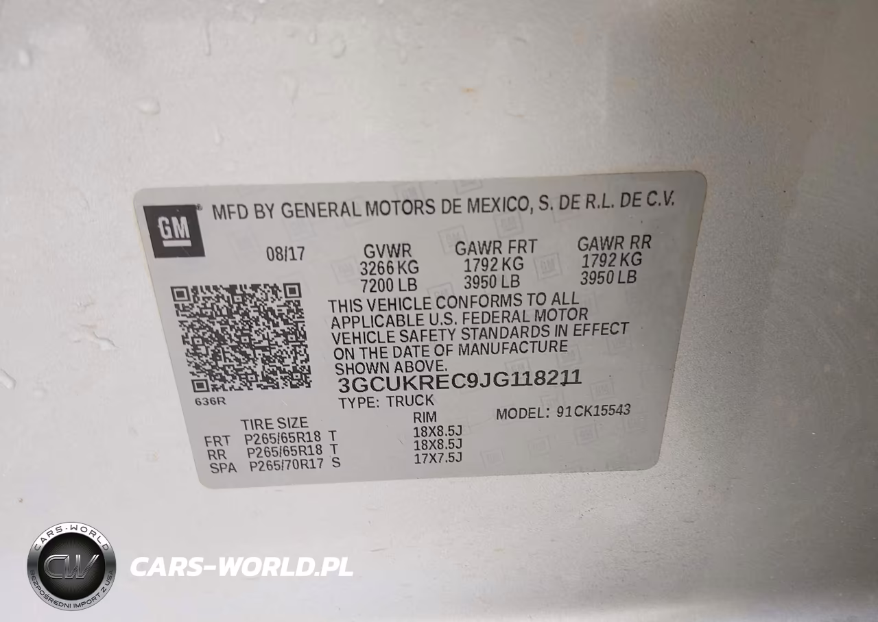 2018 Chevrolet Silverado 1500 2Lt VIN:3GCUKREC9JG118211 - 9