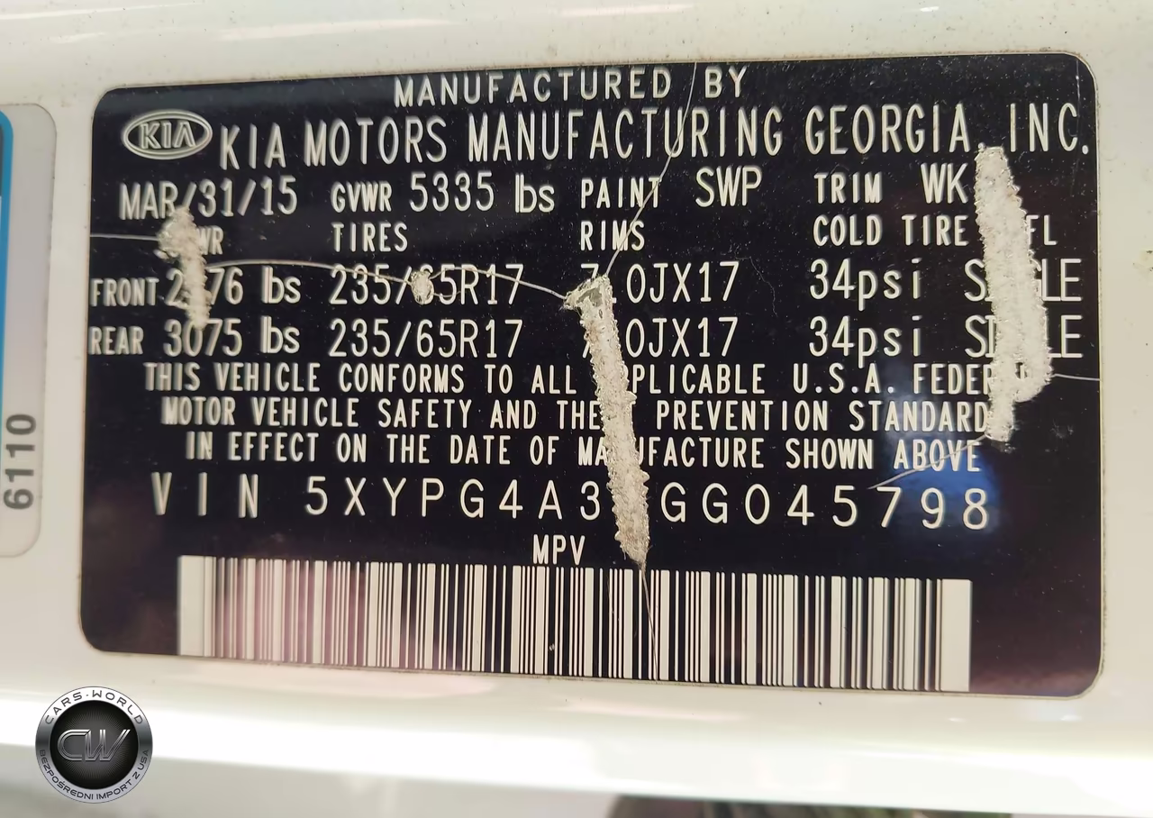 2016 Kia Sorento 2.4L Lx VIN:5XYPG4A3XGG045798 - 9