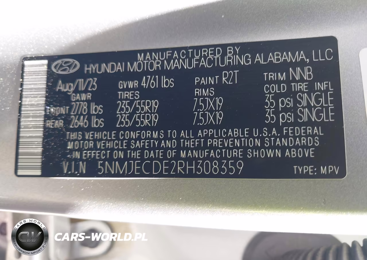2024 Hyundai Tucson Limited VIN:5NMJECDE2RH308359 - 9