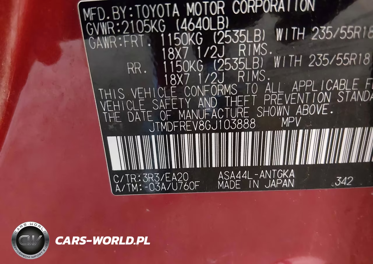 2016 Toyota Rav4 Limited VIN:JTMDFREV8GJ103888 - 9