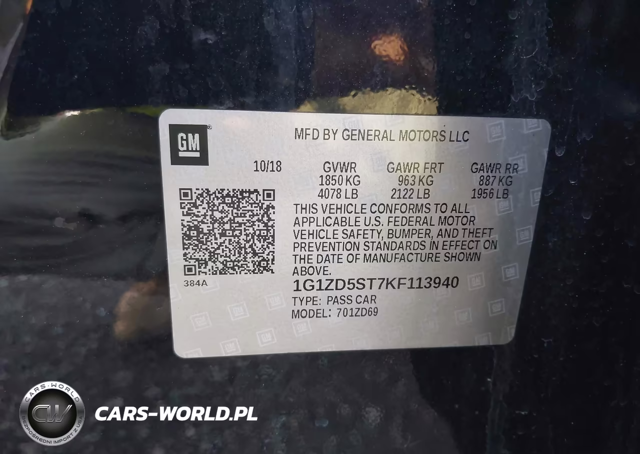 2019 Chevrolet Malibu Lt VIN:1G1ZD5ST7KF113940 - 9