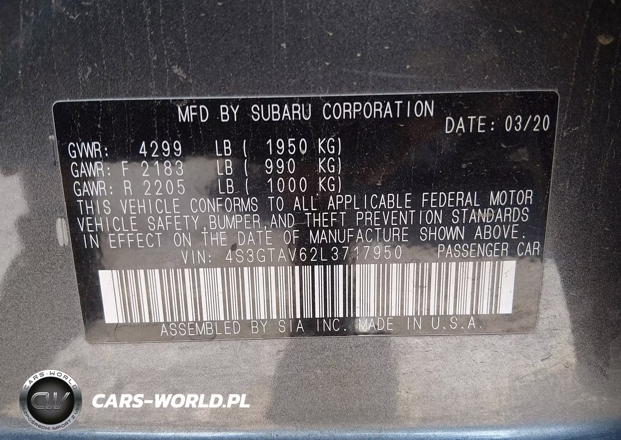 2020 Subaru Impreza Premium 5-Door VIN:4S3GTAV62L3717950 - 9