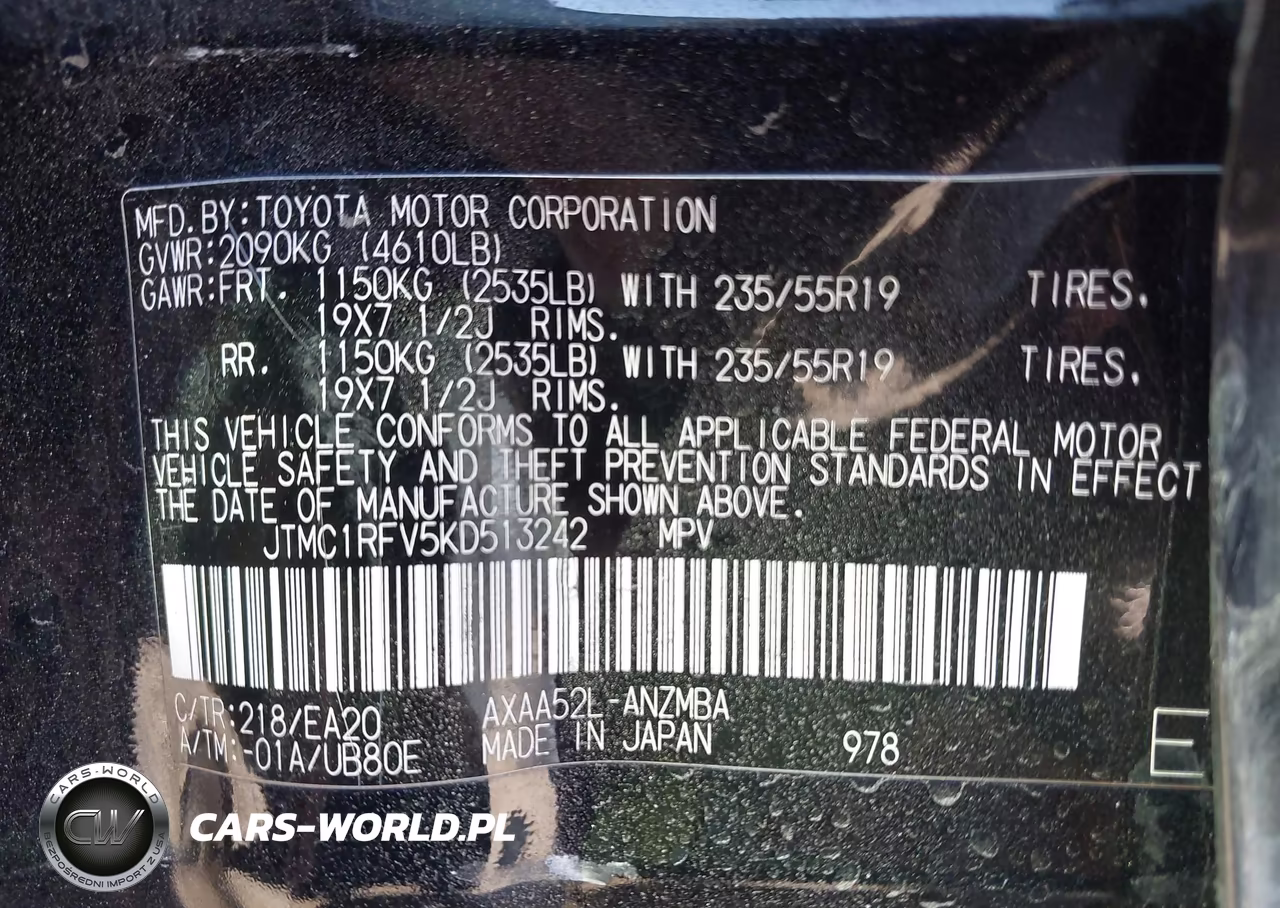 2019 Toyota Rav4 Xle Premium VIN:JTMC1RFV5KD513242 - 9