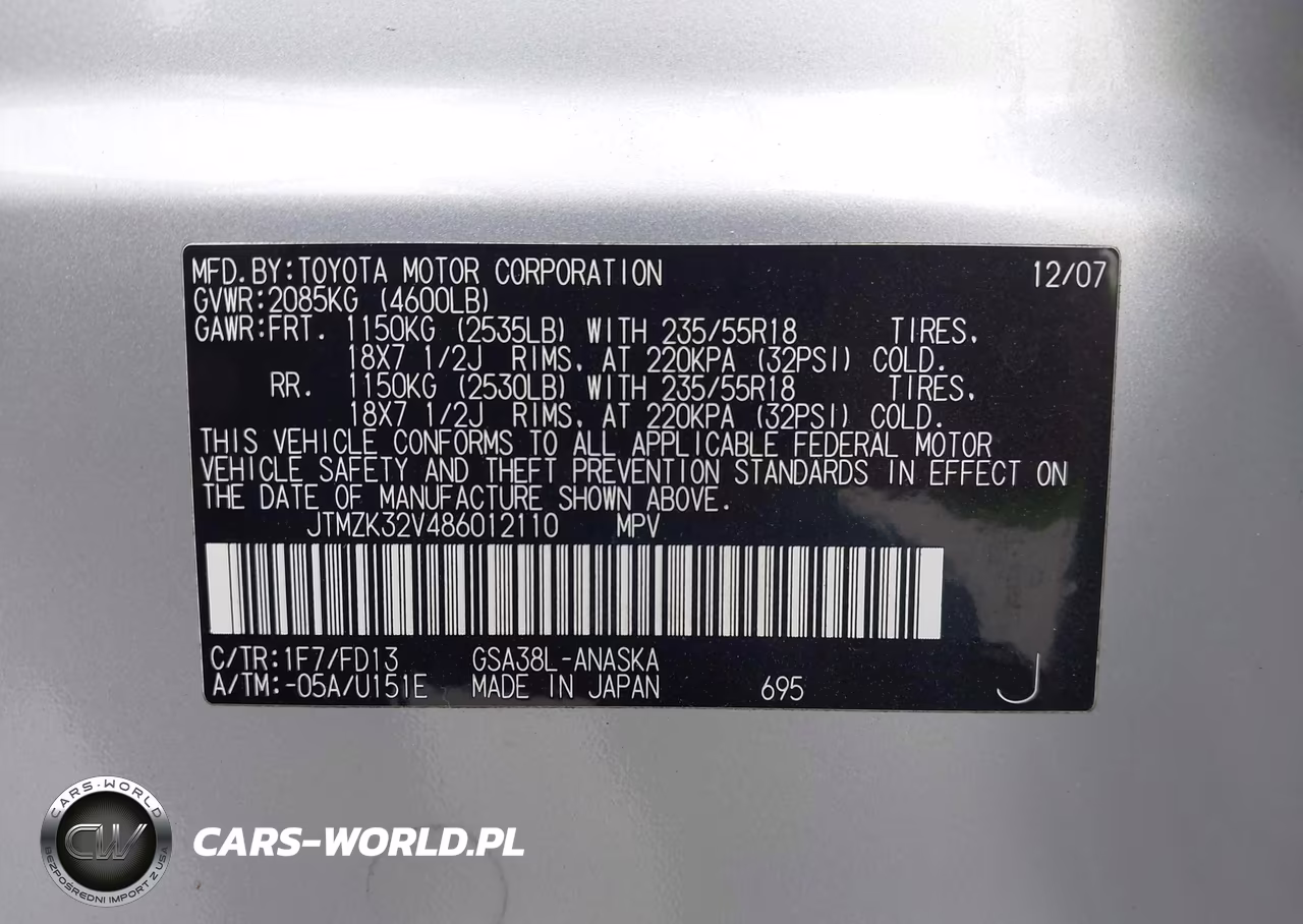 2008 Toyota Rav4 Sport VIN:JTMZK32V486012110 - 9