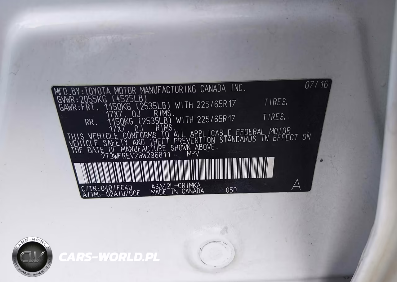 2016 Toyota Rav4 Xle VIN:2T3WFREV2GW296811 - 9