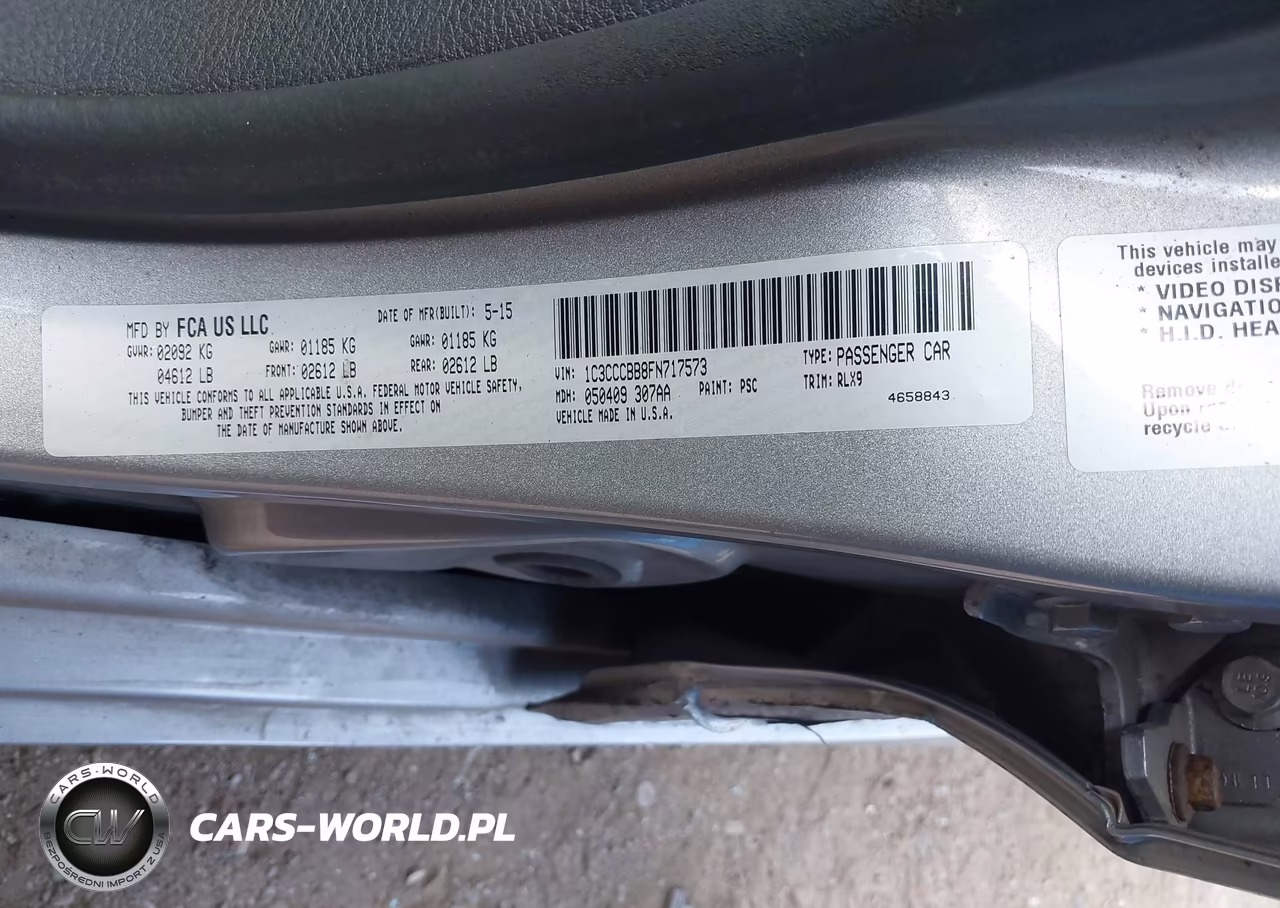 2015 Chrysler 200 S VIN:1C3CCCBB8FN717573 - 9