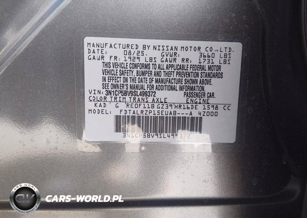 2025 Nissan Kicks Play S VIN:3N1CP5BV9SL499372 - 9