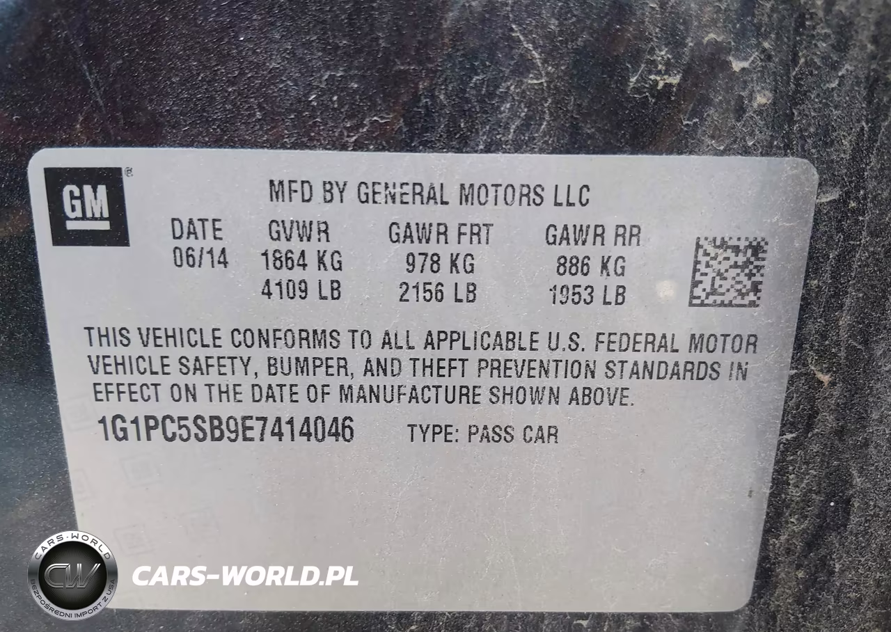 2014 Chevrolet Cruze 1Lt Auto VIN:1G1PC5SB9E7414046 - 9