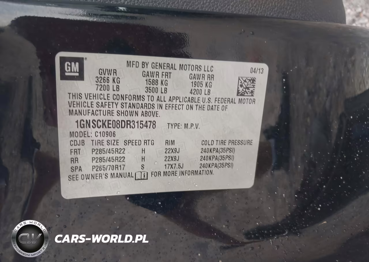 2013 Chevrolet Suburban 1500 Ltz VIN:1GNSCKE08DR315478 - 9