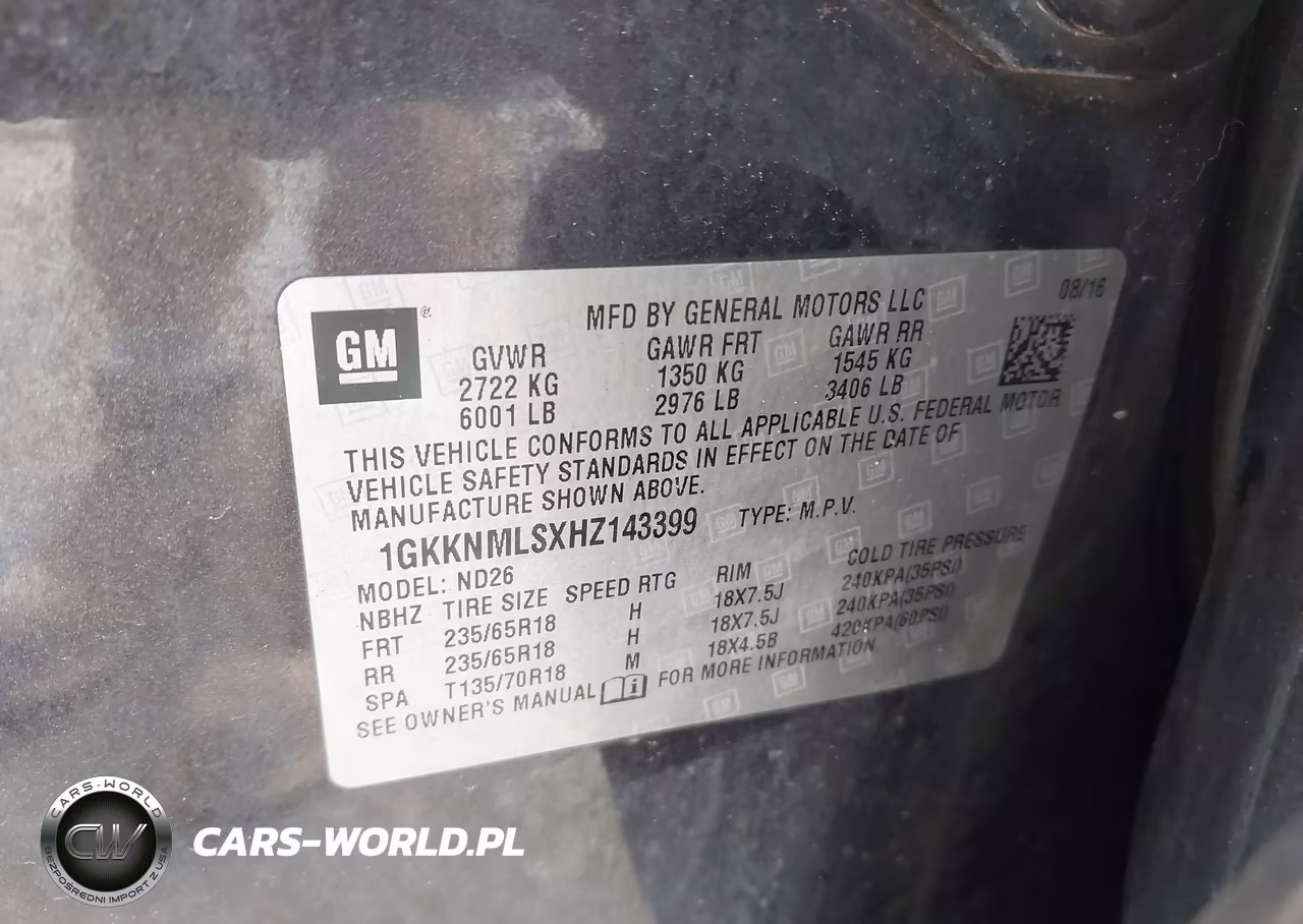2017 GMC Acadia Slt-1 VIN:1GKKNMLSXHZ143399 - 9