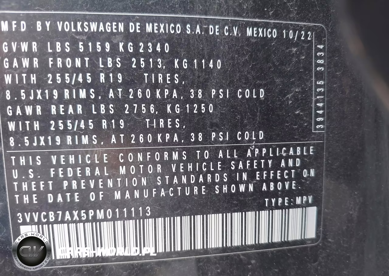 2023 Volkswagen Tiguan 2.0T Se R-Line Black VIN:3VVCB7AX5PM011113 - 9