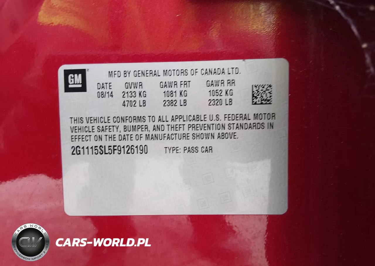2015 Chevrolet Impala 1Lt VIN:2G1115SL5F9126190 - 9