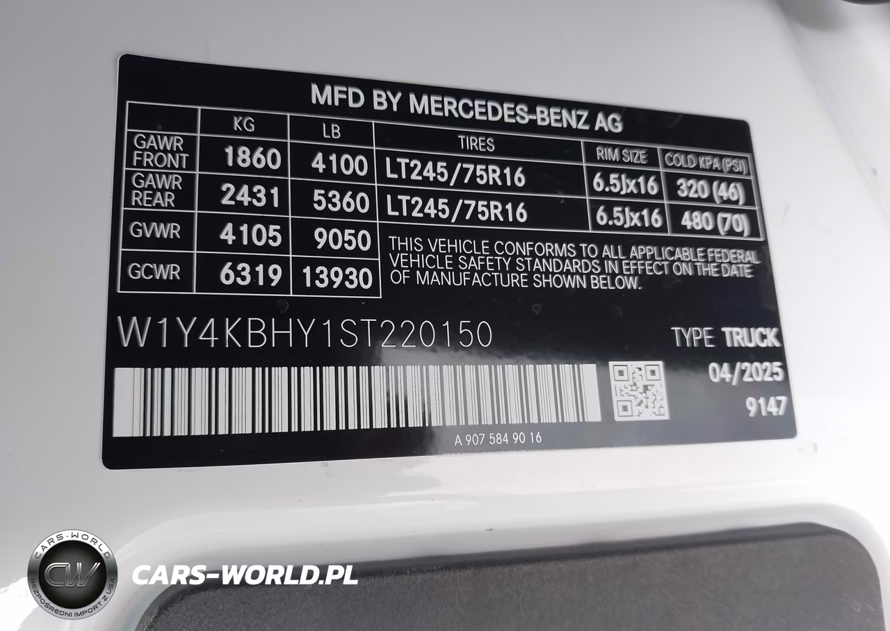 2025 Mercedes-Benz Sprinter 2500 Standard Roof 4-Cyl Diesel VIN:W1Y4KBHY1ST220150 - 9
