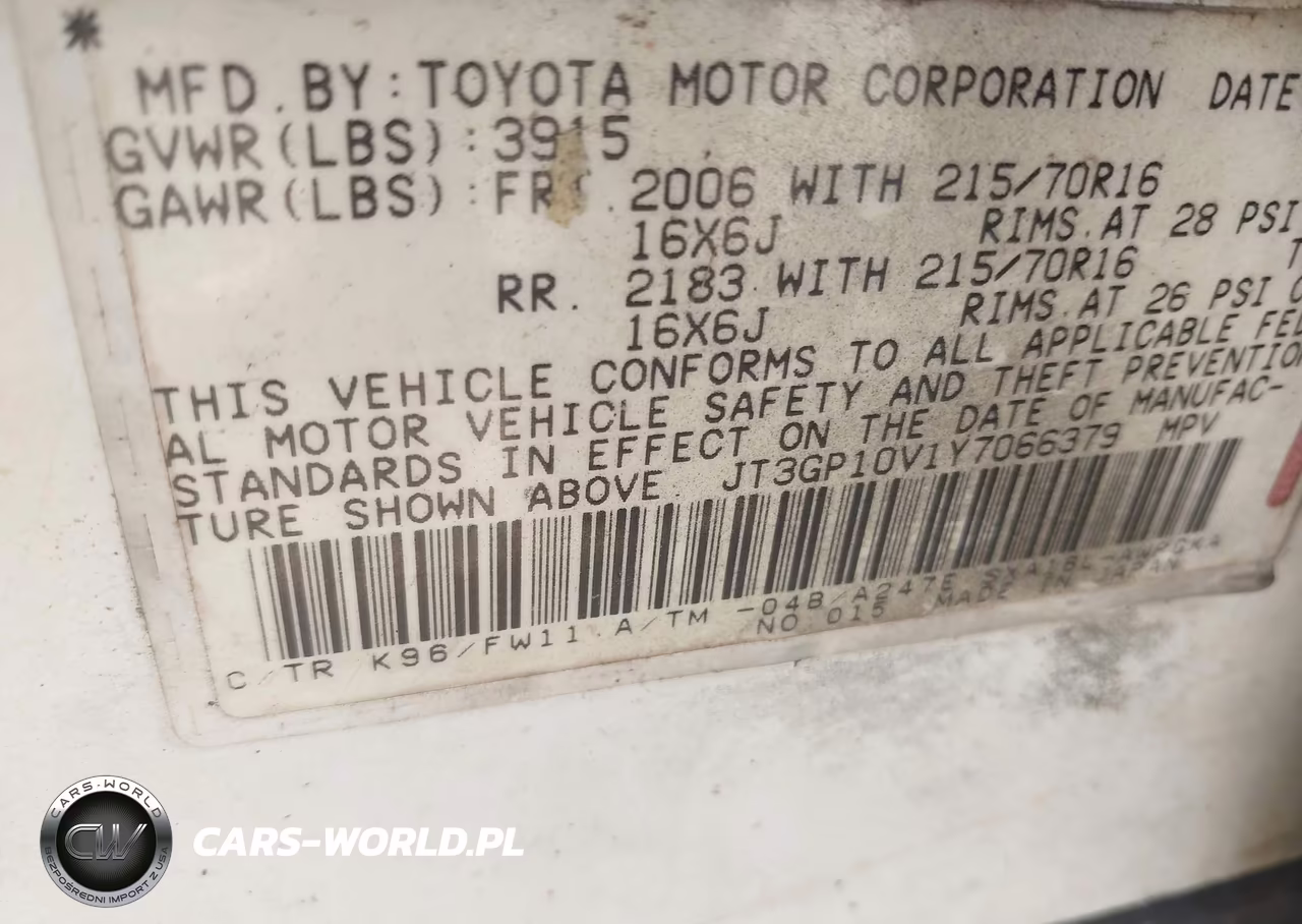2000 Toyota Rav4 VIN:JT3GP10V1Y7066379 - 9