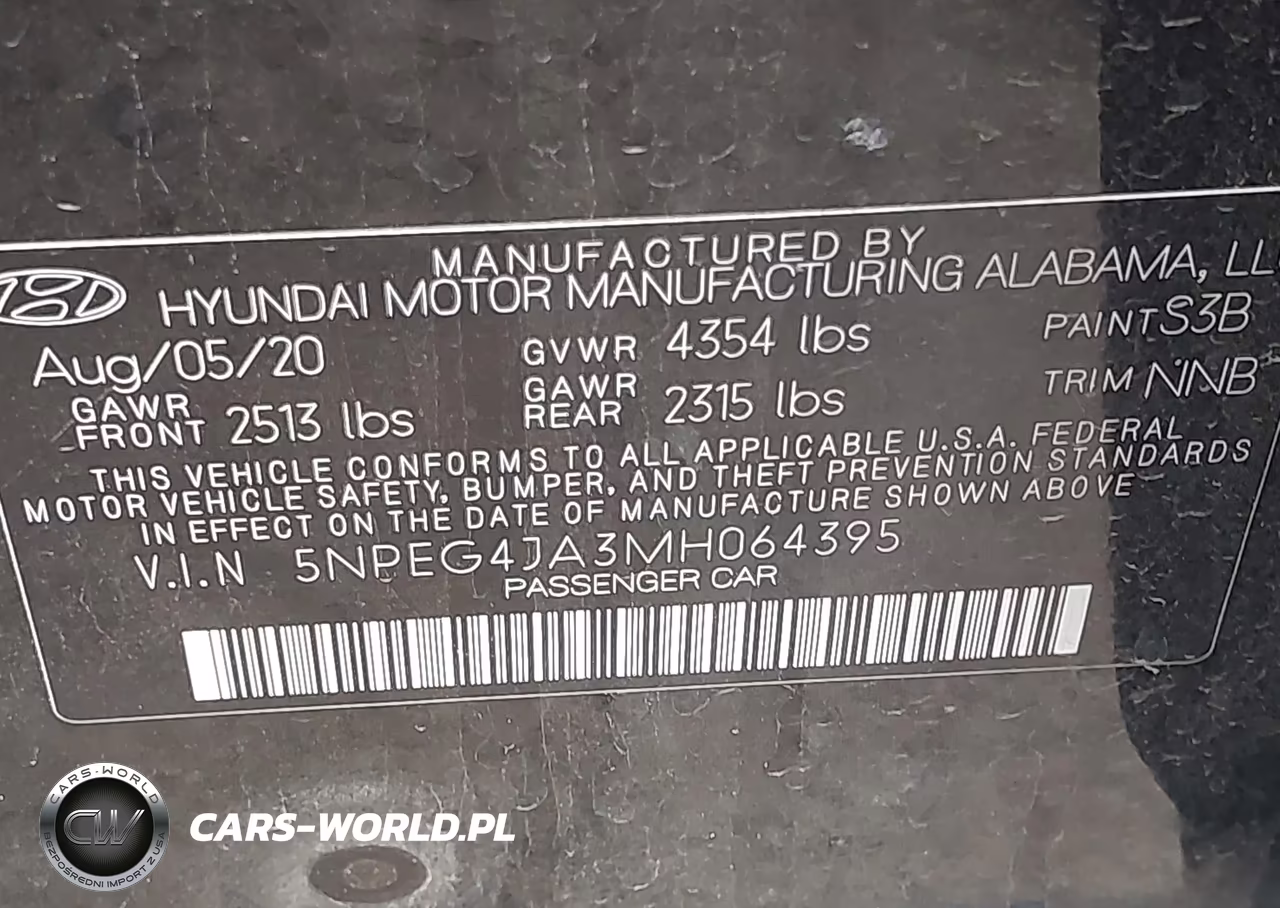 2021 Hyundai Sonata Se VIN:5NPEG4JA3MH064395 - 9