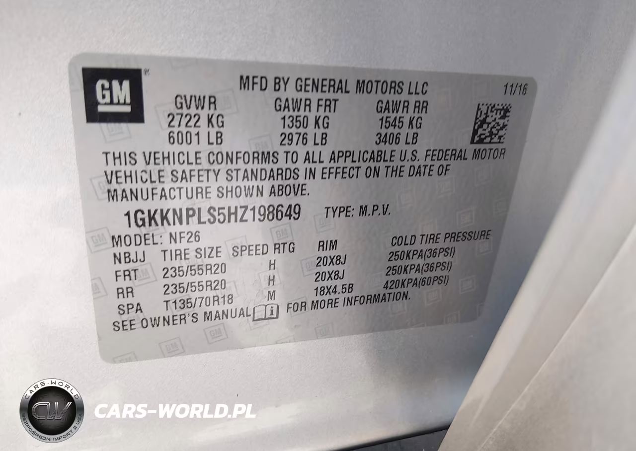2017 GMC Acadia Denali VIN:1GKKNPLS5HZ198649 - 9