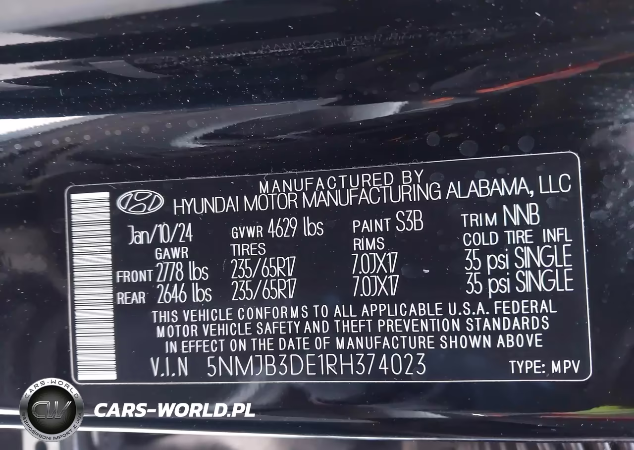 2024 Hyundai Tucson Sel VIN:5NMJB3DE1RH374023 - 9