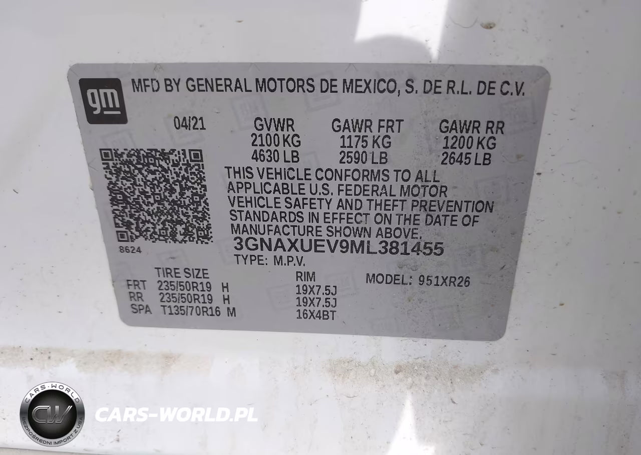 2021 Chevrolet Equinox Awd Lt VIN:3GNAXUEV9ML381455 - 9
