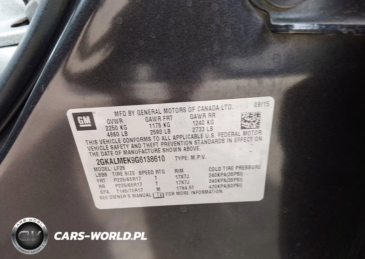 2016 GMC Terrain Sle-1 VIN:2GKALMEK9G6138610 - 9