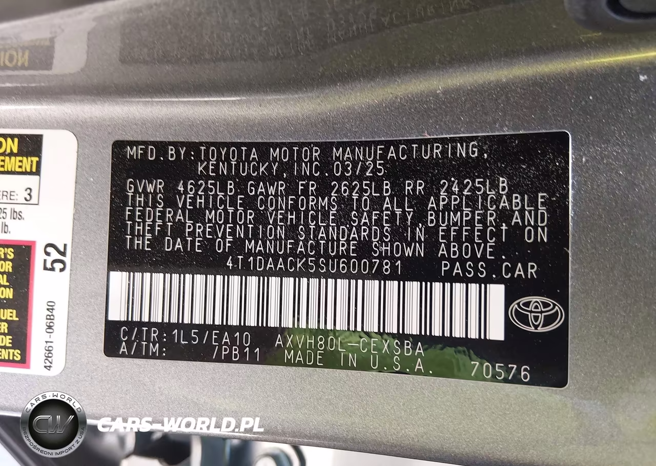 2025 Toyota Camry Se VIN:4T1DAACK5SU600781 - 9