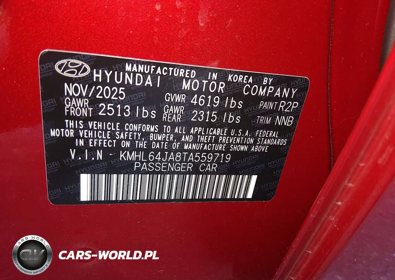 2026 Hyundai Sonata Sel Sport VIN:KMHL64JA8TA559719 - 9