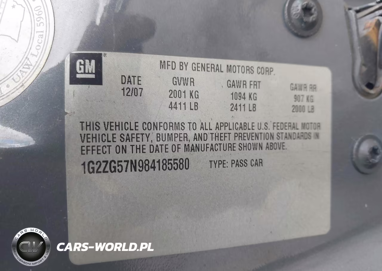 2008 Pontiac G6 VIN:1G2ZG57N984185580 - 9