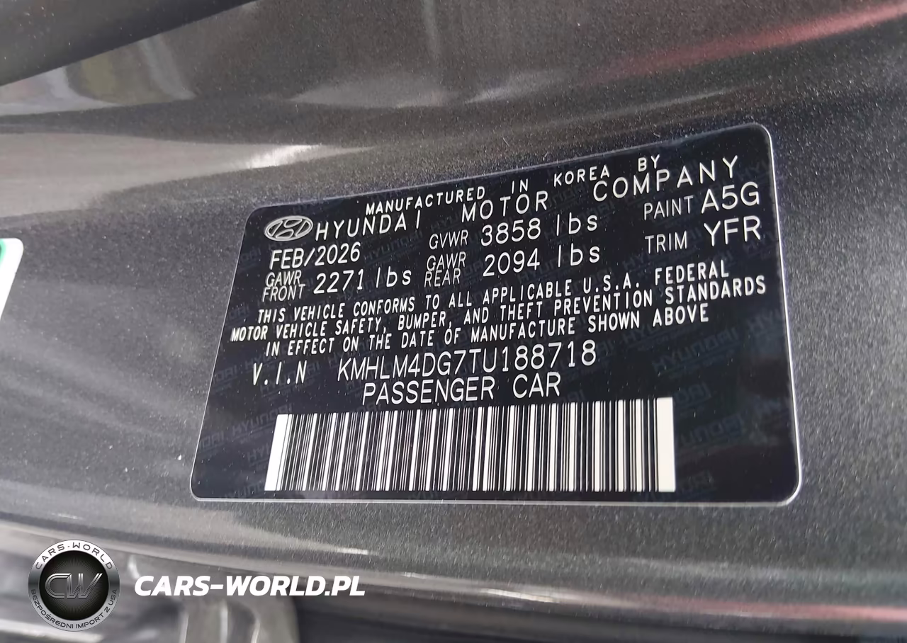 2026 Hyundai Elantra Sel Sport VIN:KMHLM4DG7TU188718 - 9