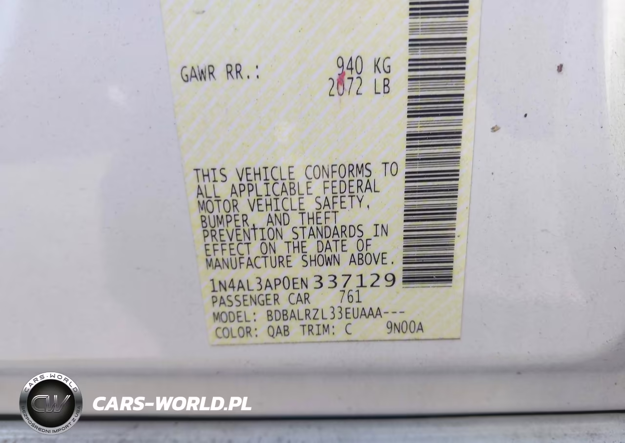 2014 Nissan Altima 2.5-2.5 S-2.5 Sl-2.5 Sv VIN:1N4AL3AP0EN337129 - 9