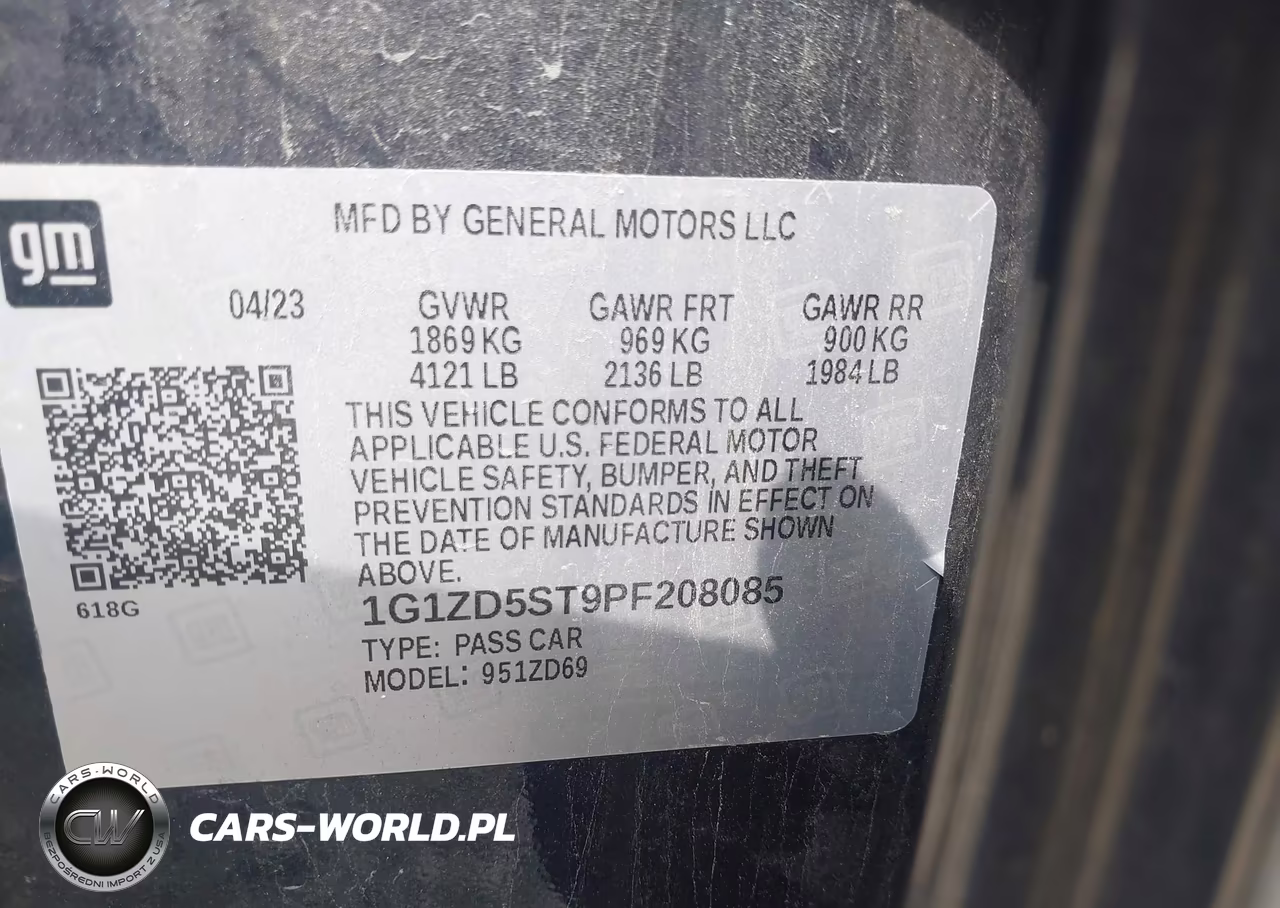 2023 Chevrolet Malibu Fwd 1Lt VIN:1G1ZD5ST9PF208085 - 9