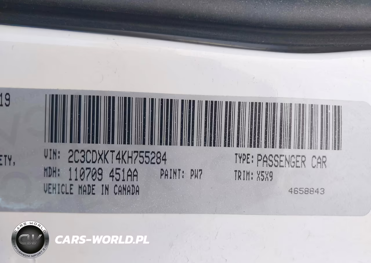 2019 Dodge Charger Police Awd VIN:2C3CDXKT4KH755284 - 9