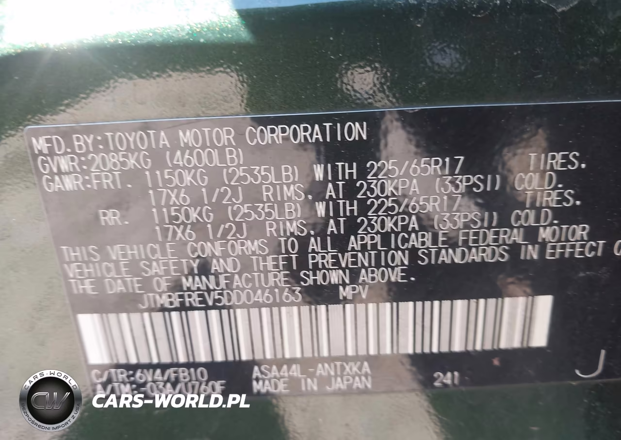 2013 Toyota Rav4 Le VIN:JTMBFREV5DD046163 - 9