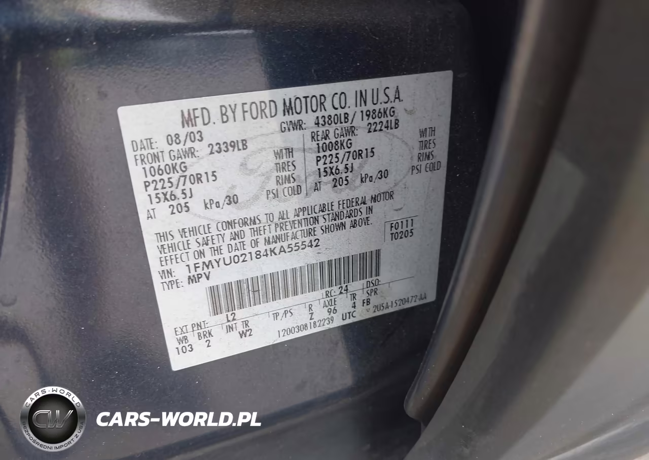 2004 Ford Escape Xls VIN:1FMYU02184KA55542 - 9