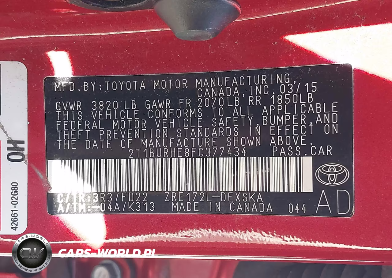 2015 Toyota Corolla S Plus VIN:2T1BURHE8FC377434 - 9