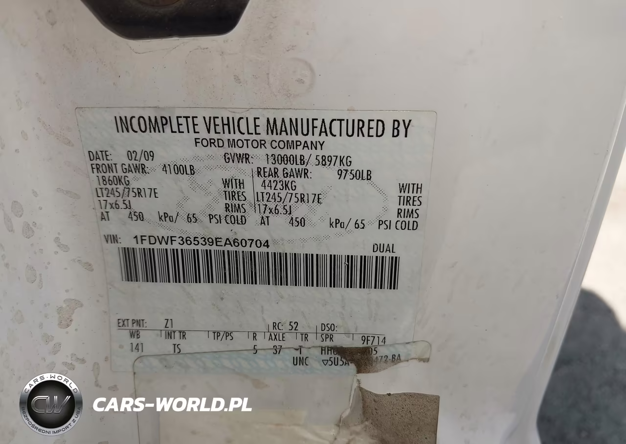 2009 Ford F-350 Chassis Xl-Xlt VIN:1FDWF36539EA60704 - 9