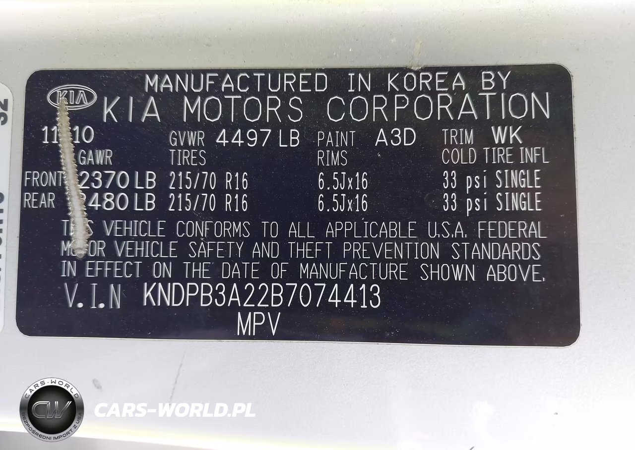 2011 Kia Sportage Lx VIN:KNDPB3A22B7074413 - 9