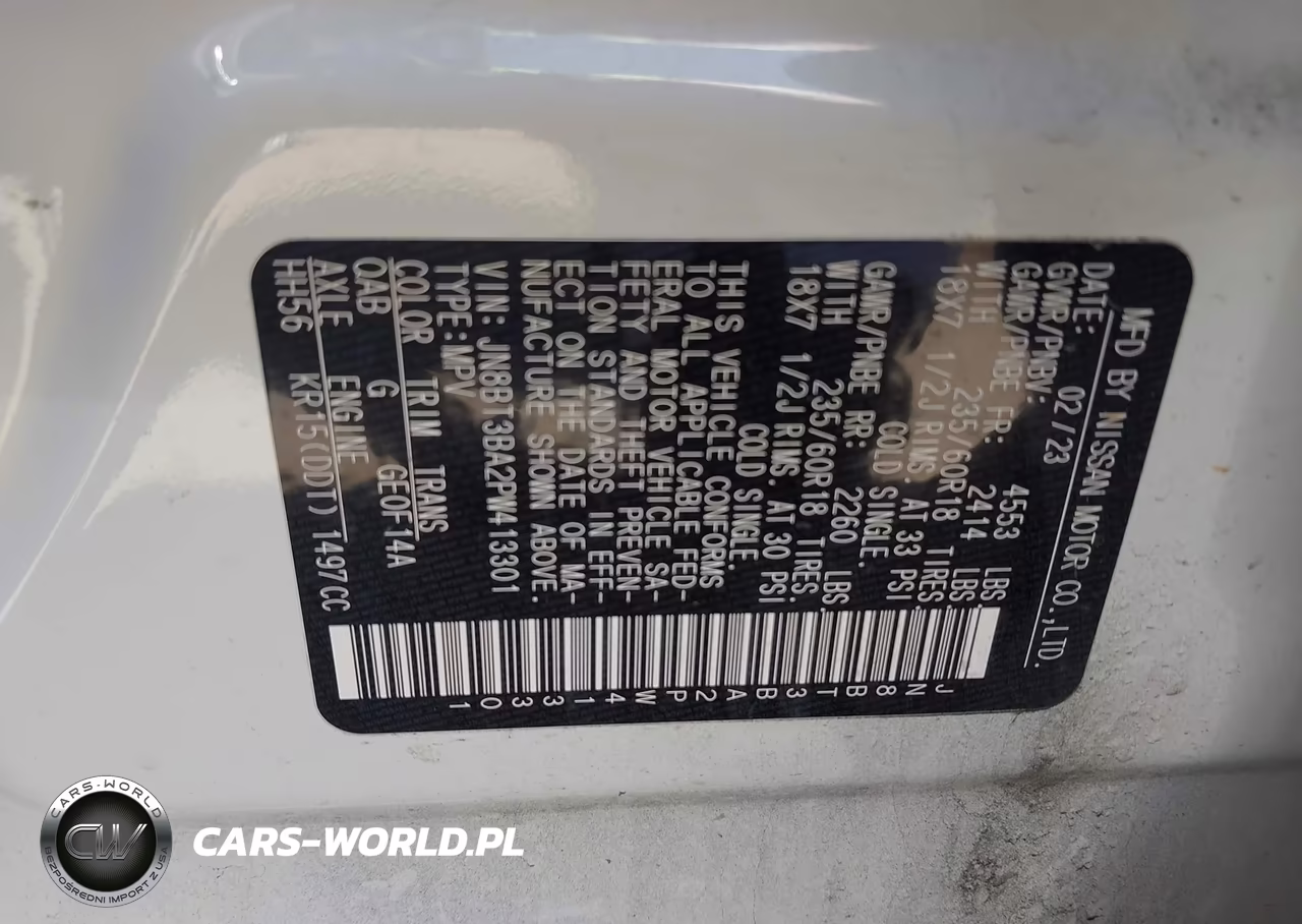 2023 Nissan Rogue Sv Fwd VIN:JN8BT3BA2PW413301 - 9