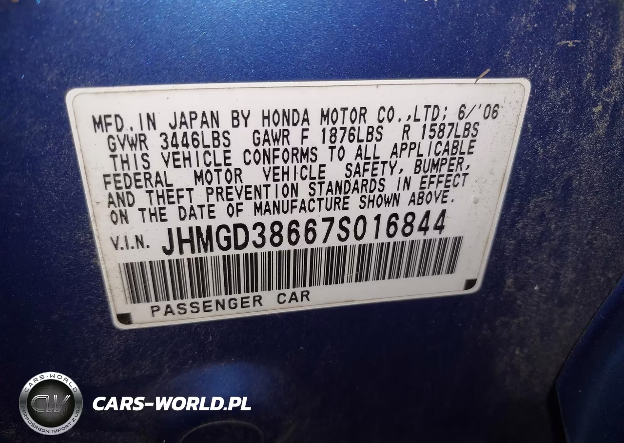 2007 Honda Fit Sport VIN:JHMGD38667S016844 - 9