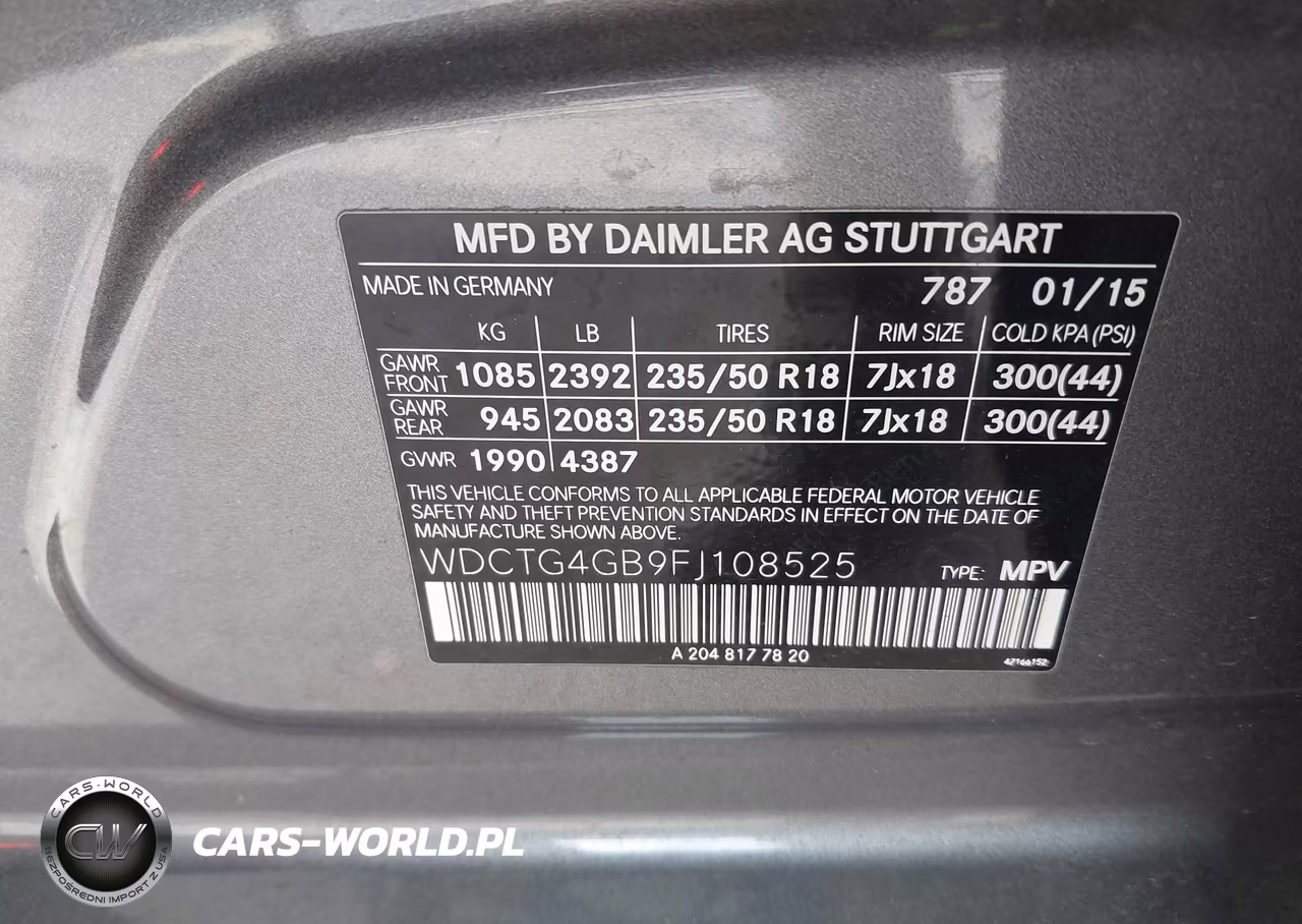 2015 Mercedes-Benz Gla 250 4Matic VIN:WDCTG4GB9FJ108525 - 9