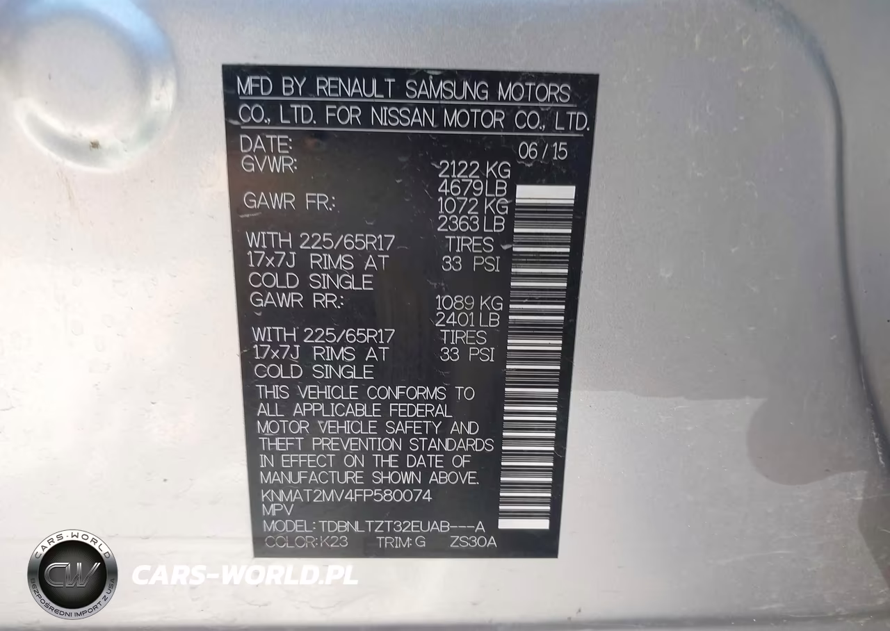2015 Nissan Rogue Sv VIN:KNMAT2MV4FP580074 - 9