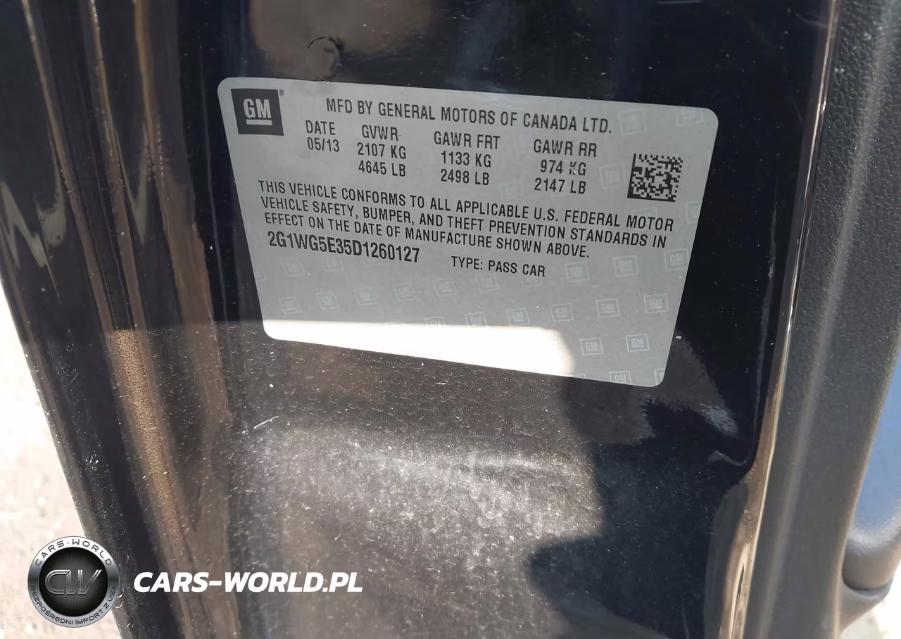 2013 Chevrolet Impala Lt VIN:2G1WG5E35D1260127 - 9