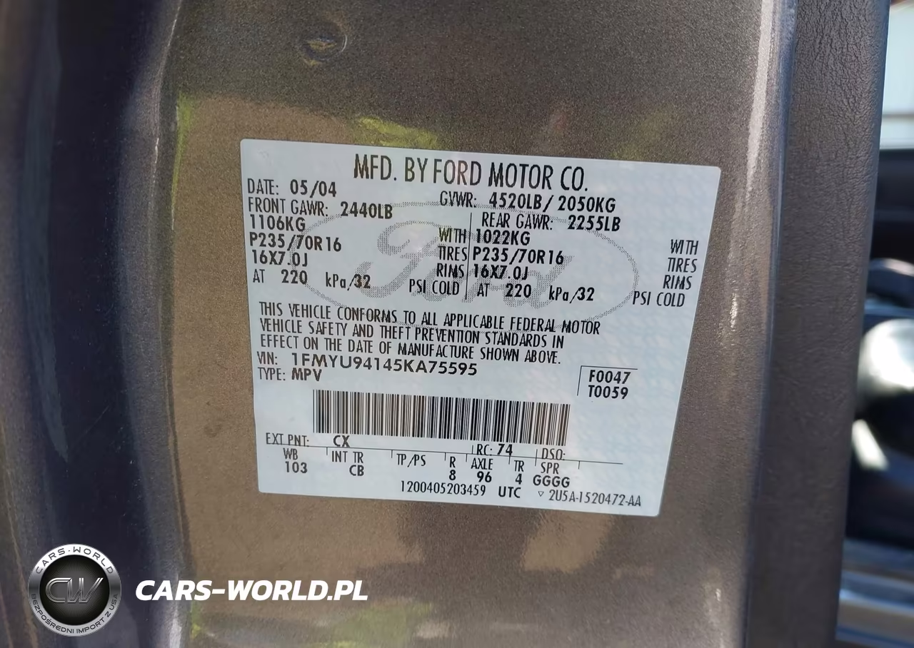 2005 Ford Escape Limited VIN:1FMYU94145KA75595 - 9