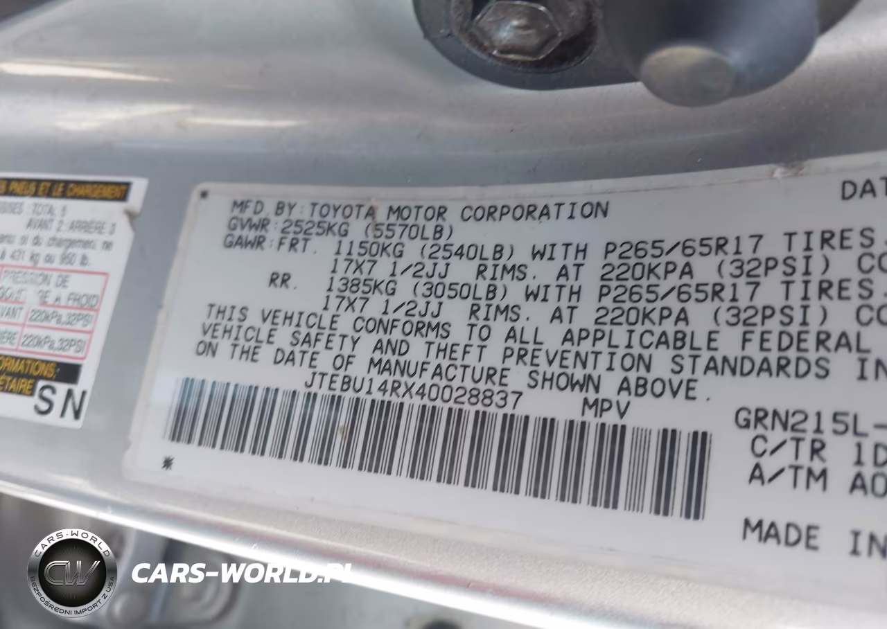2004 Toyota 4Runner Sr5 V6 VIN:JTEBU14RX40028837 - 9