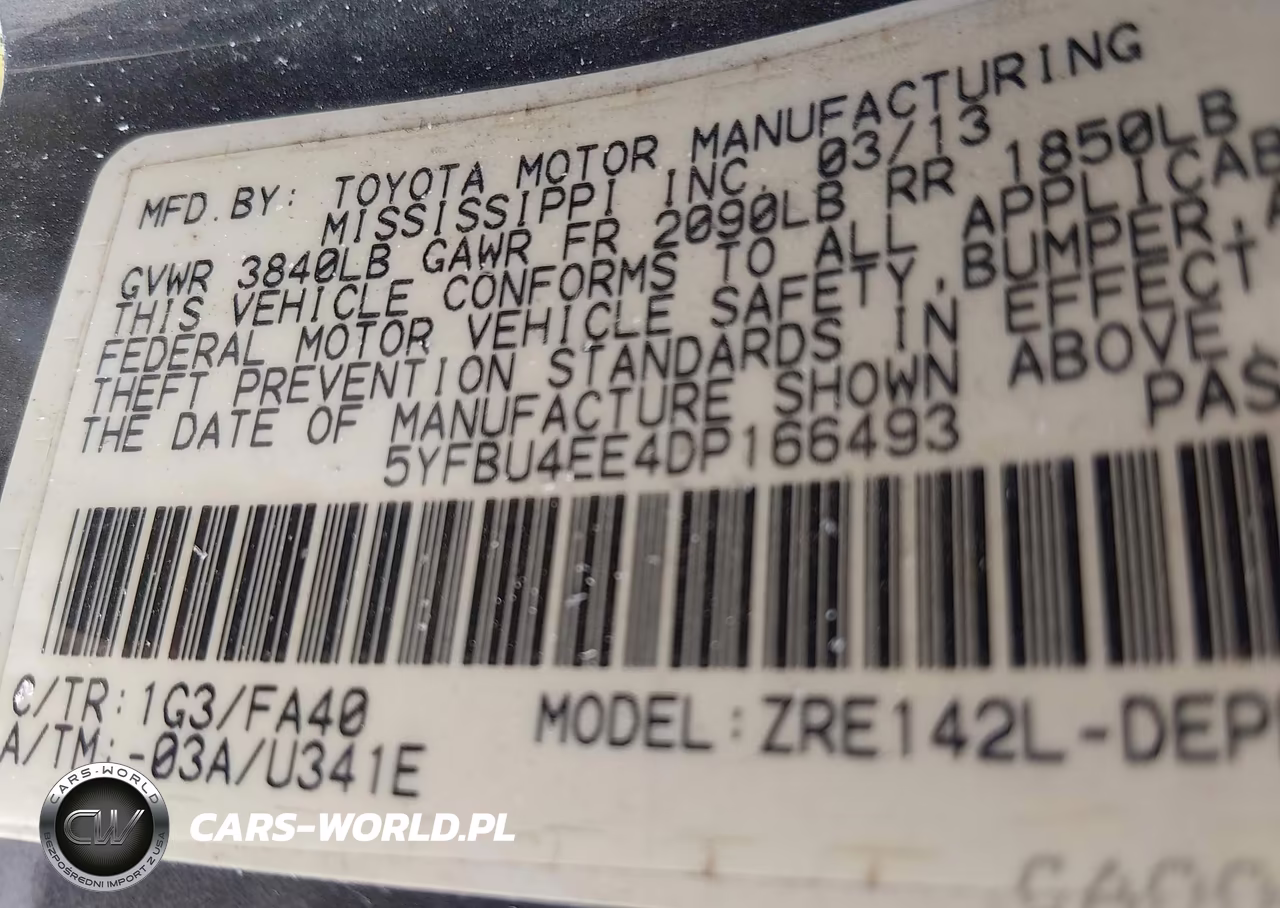 2013 Toyota Corolla L VIN:5YFBU4EE4DP166493 - 9