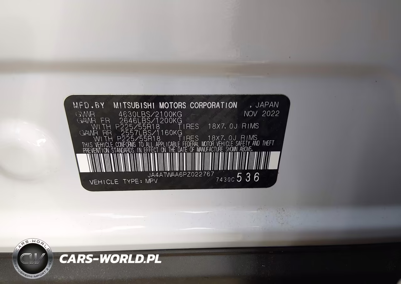2023 Mitsubishi Eclipse Cross Se S-Awc-Sel S-Awc VIN:JA4ATWAA6PZ022767 - 9