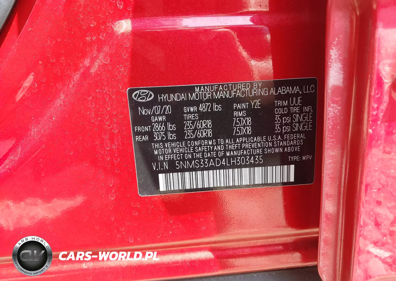 2020 Hyundai Santa Fe Sel VIN:5NMS33AD4LH303435 - 9