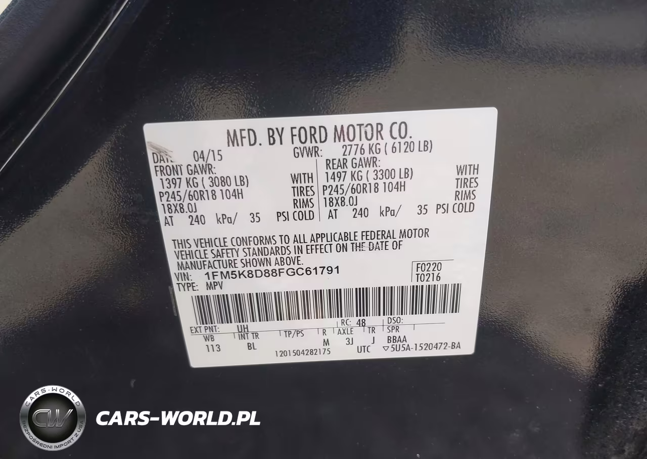 2015 Ford Explorer Xlt VIN:1FM5K8D88FGC61791 - 9